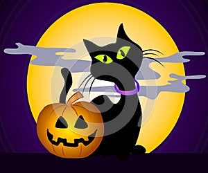 Black Cat Halloween Clip Art 3