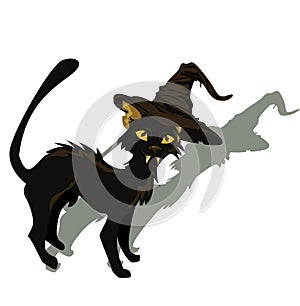 Black cat for Halloween design