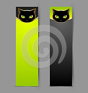 Black cat head banners