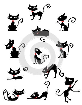 black cat silhouettes