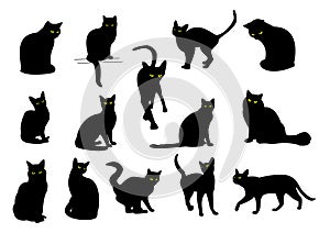 Black Cat Silhouettes Group