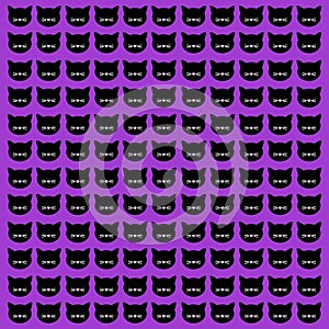 Black Cats Halloween Background Pattern Texture