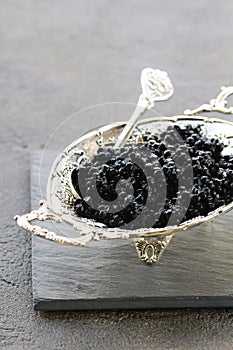 Black caviar - delicacy appetizer