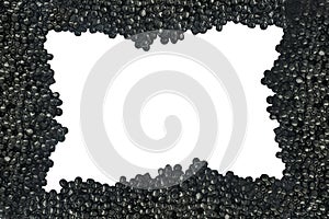 Black caviare isolated on white background