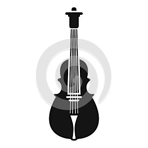 Cello silhouette showing classical music instrument