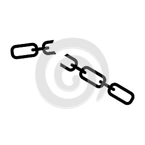 Black chain, great design for any purposes. Design element. Vector illustration. stock image.