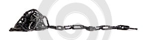 Black chain isolated on white