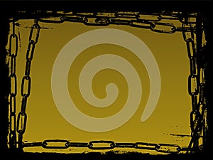 Black Chains Vector Grunge Border