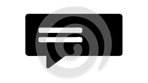 Black Chat Bubble Icon, Text Message and Online Conversation, vector design Generative AI