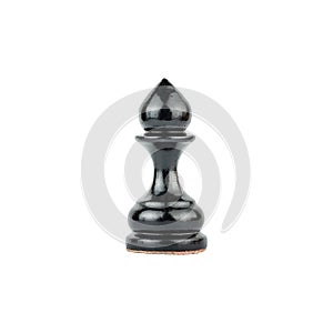 Black chess Pawn piece, isolated on white background. Sport. Chess. Design