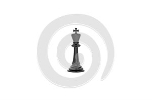 Black chess pieces bishop isolated on white background, Business, competition