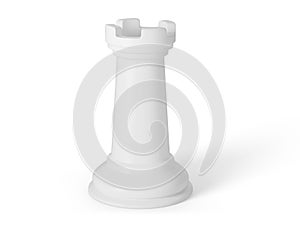 Black Chess Rook Gaming Figure isolated on white background