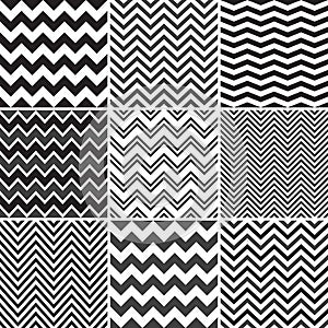 Black Chevron seamless patterns photo