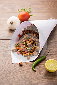 Black Chickpea Chaat or Kala Chana Chat recipe