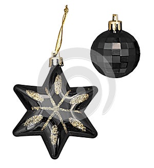 Black Christmas decorative star