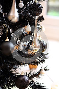 Black christmas tree