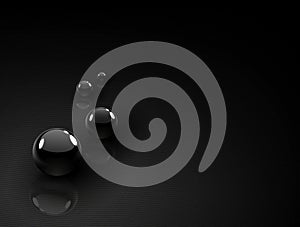 Black chrome balls background