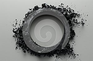 Black Circle Abstract Frame