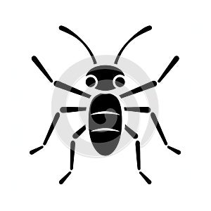 Black Circle Design Ant: Minimalist Insect Icon By Firmin Baes photo