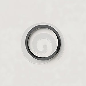 Black Circle on White Background