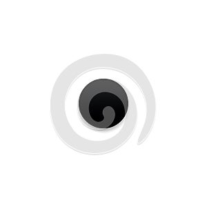 Black Circle on White Background