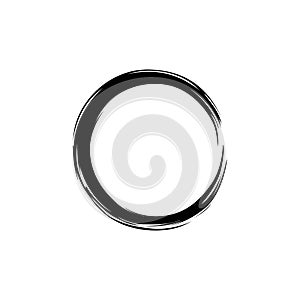 Black Circle Zen, Enzo Vector Illustration