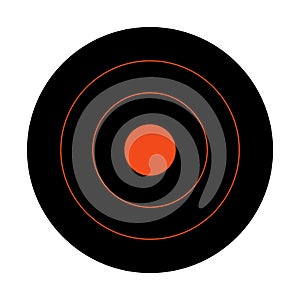 Black circular shooting target
