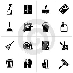 Black Cleaning and Hygiene icons