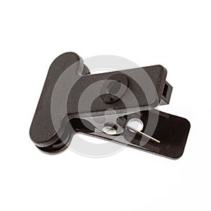 Black clip isolated on white