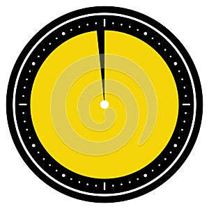 Black Clock Symbol: 59 Seconds or 59 Minutes