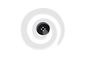 A black clothing button isolate