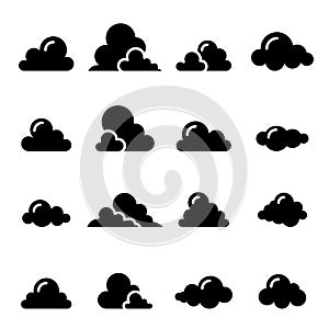 Black Cloud icon set