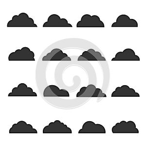 Black cloud silhouette