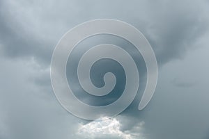 Black cloud and thunder storm, Dramatic dark cloud