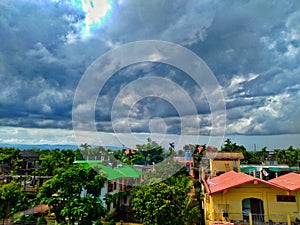 Black clouds above the city. Dimapur Nagaland State