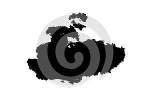 Black clouds isolated on white background