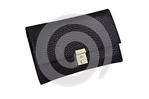 Black clutch bag.