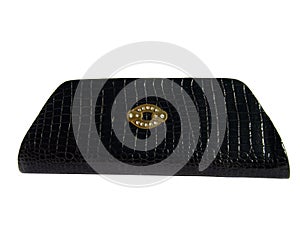 Black clutch bag with studded stones