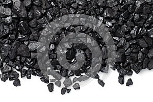 Black Coal Isolated On White Background