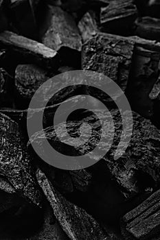 Black coal texture background. close up