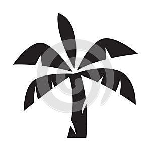 black coconut tree icon