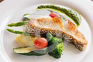 Black cod fish steak