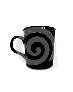 Black coffee cup with clipping path symbol logo