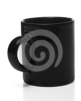 Black coffee cup, isolated