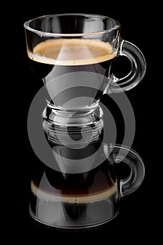 Black coffee espresso. photo