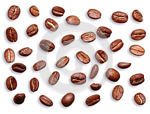 Black coffee grain, bean