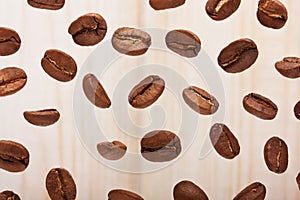 Black coffee grain, bean