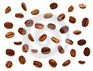 Black coffee grain, bean