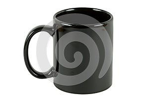 Black coffee mug alpha