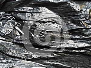 Black color garbage bag texture